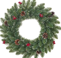 Black Box Kerstkransen> Trees Creston Kerstkrans Met Decoratie - O45 Cm - Frosted Green