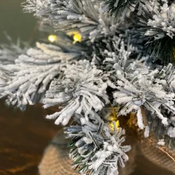 Xmasdeco Black Box Trees Dinsmore Kunstkerstboom In Jute Met Led Verlichting - H45 Cm - Frosted Green Best Sale