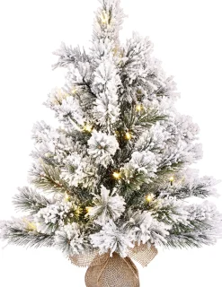 Black Box Trees Dinsmore Kunstkerstboom In Jute Met Led Verlichting - H60 X O50 Cm - Frosted Green Hot