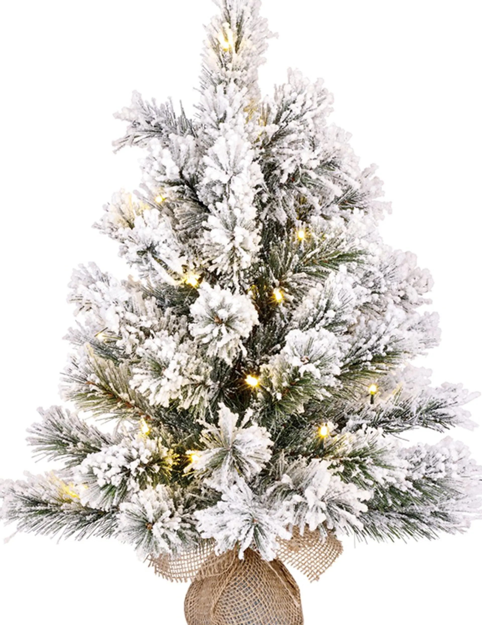 Black Box Trees Dinsmore Kunstkerstboom In Jute Met Led Verlichting - H60 X O50 Cm - Frosted Green Hot