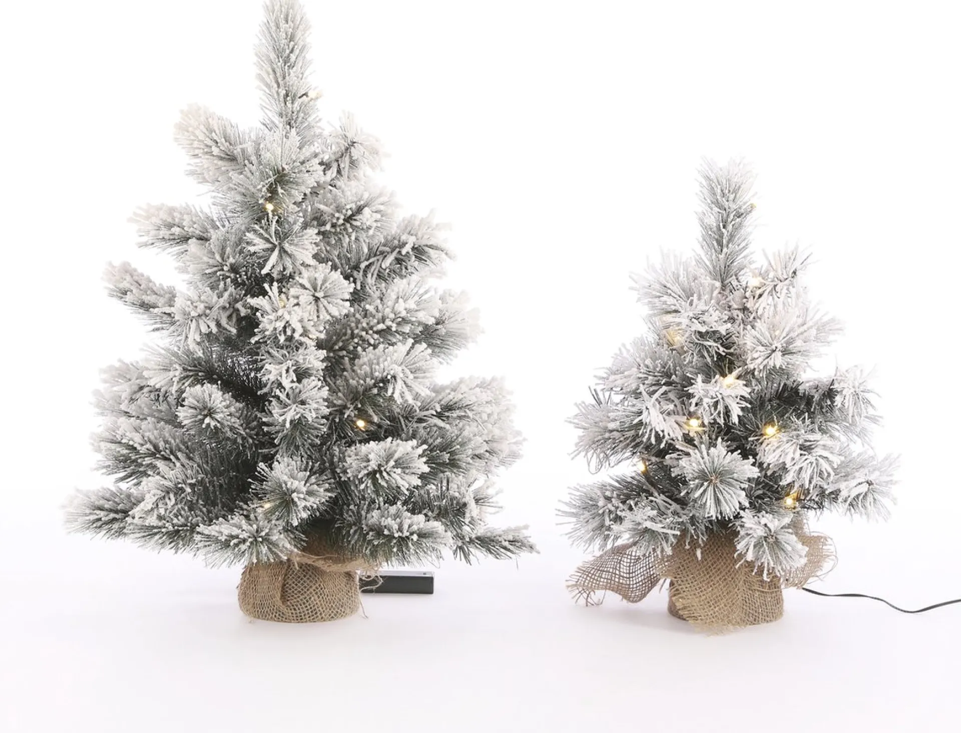 Black Box Trees Dinsmore Kunstkerstboom In Jute Met Led Verlichting - H60 X O50 Cm - Frosted Green Hot