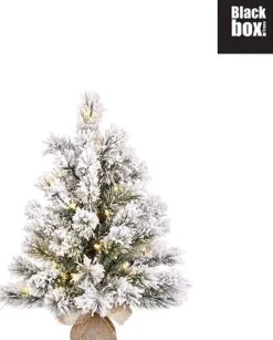 Black Box Trees Dinsmore Kunstkerstboom In Jute Met Led Verlichting - H60 X O50 Cm - Frosted Green Hot