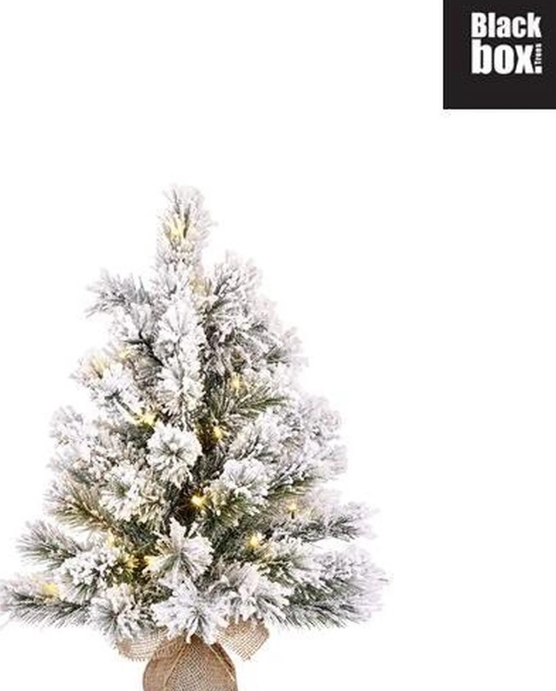 Black Box Trees Dinsmore Kunstkerstboom In Jute Met Led Verlichting - H60 X O50 Cm - Frosted Green Hot