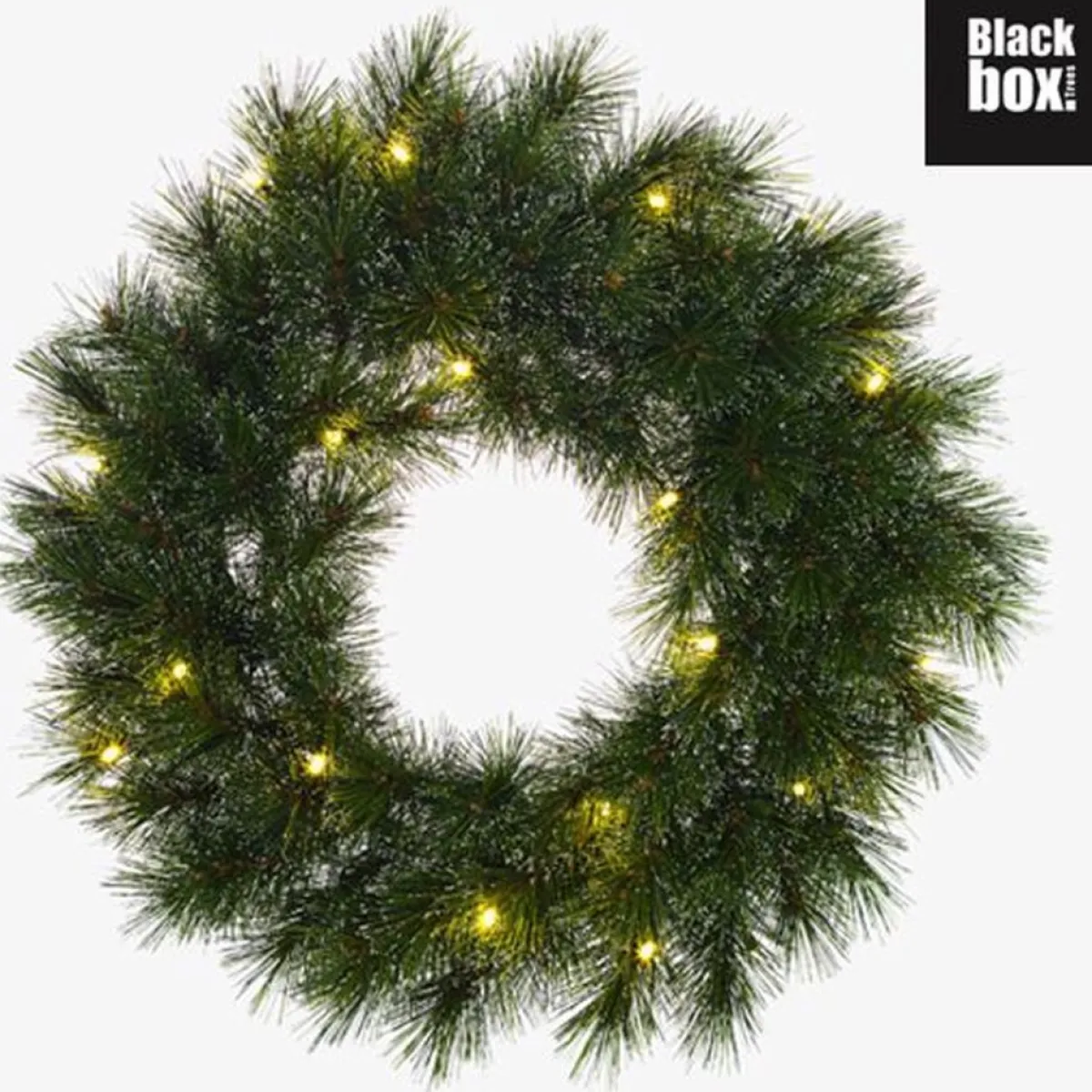 Black Box Kerstkransen> Trees Glendon Kerstkrans Met Led Verlichting - O60 Cm - Groen