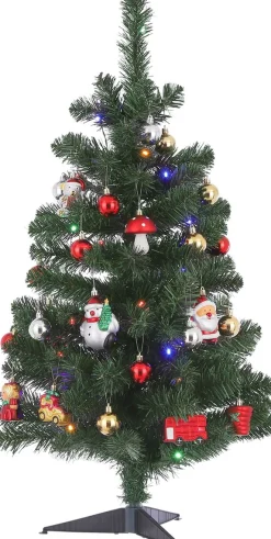 Black Box Trees Joy Kunstkerstboom Met 26 Ornamenten En Led Verlichting - H90 Cm - Groen Hot