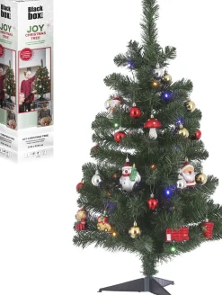 Black Box Trees Joy Kunstkerstboom Met 26 Ornamenten En Led Verlichting - H90 X O50 Cm - Groen Best Sale