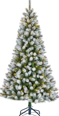 Black Box Trees Kingston Kerstboom Led Frosted Groen - Kunstgroen - 215X117 Cm Clearance
