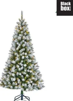 Black Box Trees Kingston Kerstboom Led Frosted Groen - Kunstgroen - 215X117 Cm Clearance