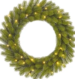 Black Box Kerstkransen> Trees Nigata Kerstkrans Met Led Verlichting - O60 Cm - Groen