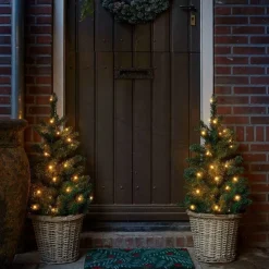 Black Box Trees Riverton Kunstkerstboom In Pot Met Led Verlichting - H90 X O58 Cm - Groen Cheap