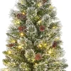 Black Box Trees Vandans Kunstkerstboom In Pot Met Led Verlichting - H90 X O48 Cm - Frosted Green Sale