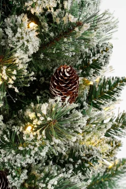 Black Box Trees Vandans Kunstkerstboom In Pot Met Led Verlichting - H90 X O48 Cm - Frosted Green Sale