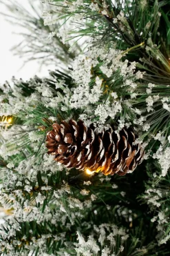 Black Box Trees Vandans Kunstkerstboom In Pot Met Led Verlichting - H90 X O48 Cm - Frosted Green Sale