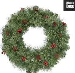 Black Box Kerstkransen> Trees Warth Kerstkrans Met Decoratie - O45 Cm - Groen
