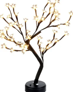 Merkloos Bonsai - Kerstbloesem - Led Kerstboom - Warm Wit - 48 Led - Licht Boom Warm Wit - Led Boom Binnen - 50Cm Store