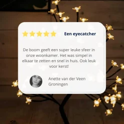 Merkloos Bonsai - Kerstbloesem - Led Kerstboom - Warm Wit - 48 Led - Licht Boom Warm Wit - Led Boom Binnen - 50Cm Store