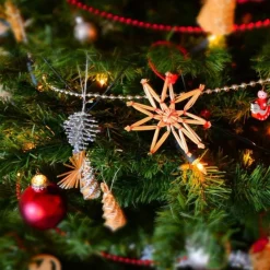 Ksd Guirlandes>Boomdecoratie Slinger Guirlande Lametta Glans Poederroze Dia7.5X270Cm