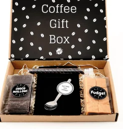 Merkloos Brievenbuspakket Coffee Gift Box - Cadeau - Koffie - Brievenbus Pakket - The Big Gifts - Cadeau Voor Man - Cadeau Voor Vrouw - Giftset - Chocolade - Eten - Vaderdag - Moederdag - Pasen - Snoep - Cadeaubox Store