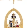 Brubaker Kerststallen> 2 Tier Houten Kerstpiramide - 30 Cm - Kerststal Christus Geboorte Met Maria En Josef, Engelen En Carol Zangers