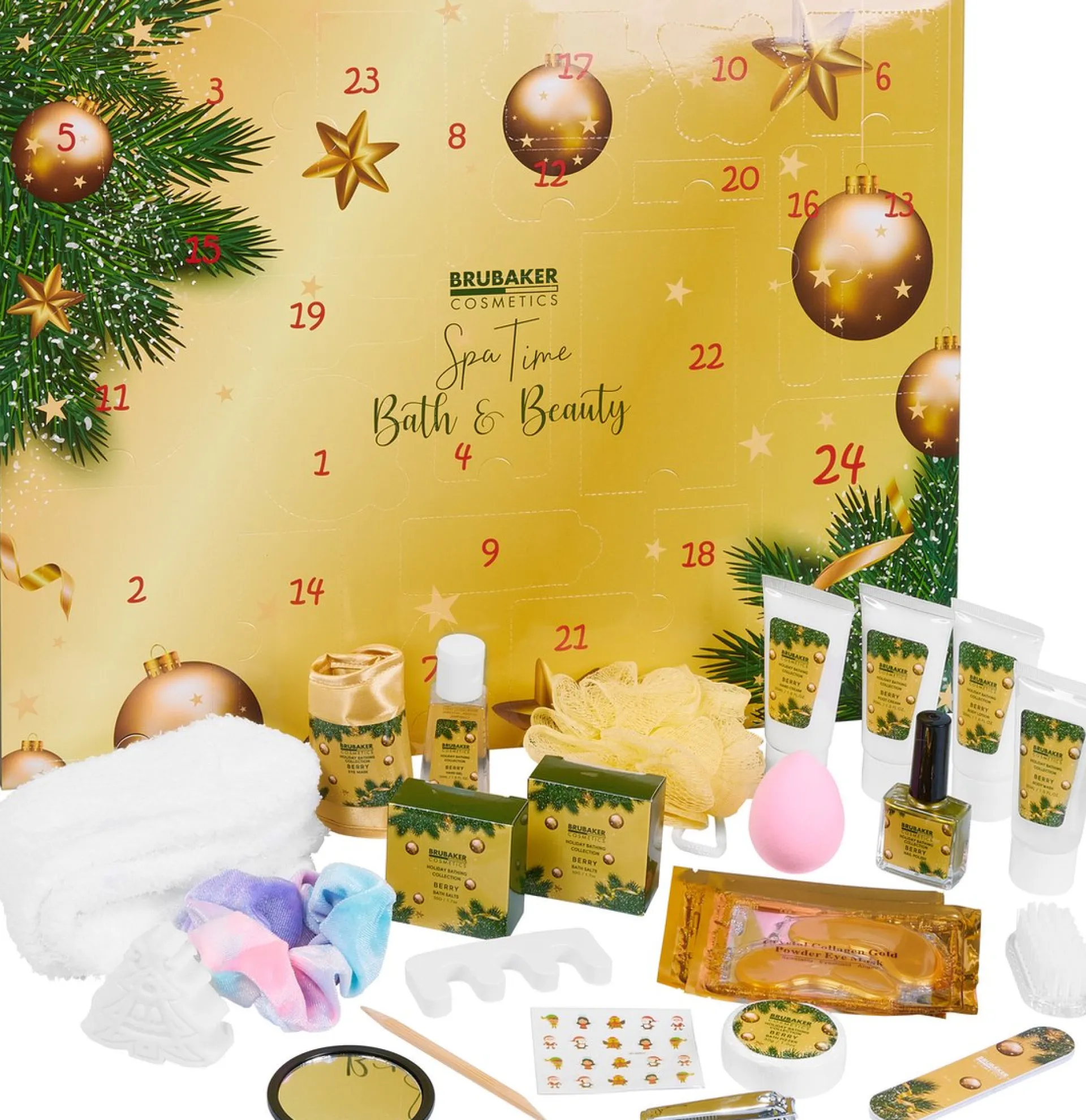 Brubaker Cosmetics Beauty Advent Kalender 2023 - De Xxl Wellness Kerstkalender Voor Vrouwen En Meisjes - 24 X Lichaamsverzorging Producten & Spa Accessoires - Goud Online