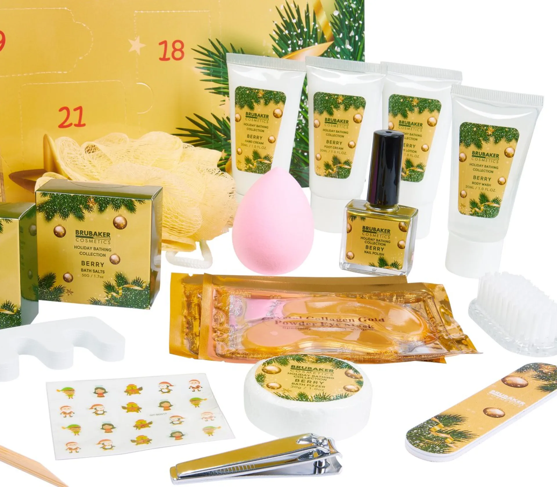 Brubaker Cosmetics Beauty Advent Kalender 2023 - De Xxl Wellness Kerstkalender Voor Vrouwen En Meisjes - 24 X Lichaamsverzorging Producten & Spa Accessoires - Goud Online