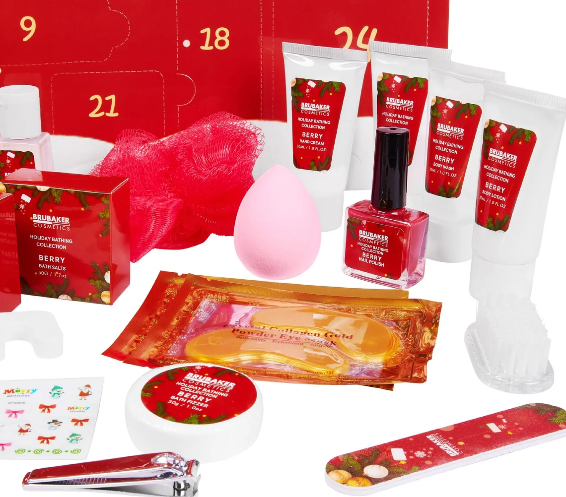 Brubaker Cosmetics Beauty Advent Kalender 2023 - De Xxl Wellness Kerstkalender Voor Vrouwen En Meisjes - 24 X Lichaamsverzorging Producten & Spa Accessoires - Red Online