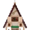 Brubaker Kerststallen> Kerstpiramide Adventshaus 49 Cm - Kerststal Op 4 Etages - Kaarsenpiramide Met 4 Kaarshouders Van Metaal - Hout Natuur - Handgeschilderde Figuren