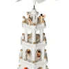 Brubaker Kerststallen> Kerstpiramide Houten Piramide - Wit - 4 Niveaus - 60 Cm Hoogte - Handbeschilderde Figuren