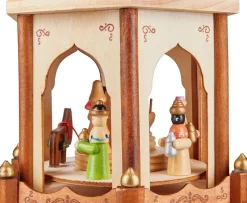 Brubaker Kerststallen></noscript> Kerstpiramide Houten Piramide - Natuur - 4 Niveaus - 60 Cm Hoogte - Handbeschilderde Figuren