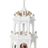 Brubaker Kerststallen> Kerstpiramide Houten Piramide - Wit - 3 Niveaus - 45 Cm Hoogte - Handbeschilderde Figuren