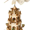 Brubaker Kerststallen> Kerstpiramide Houten Piramide - Natuur - 3 Niveaus - 45 Cm Hoogte - Handbeschilderde Figuren