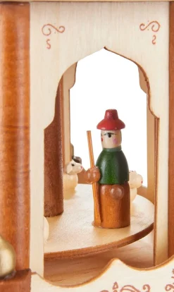 Brubaker Kerststallen></noscript> Kerstpiramide Houten Piramide - Natuur - 3 Niveaus - 45 Cm Hoogte - Handbeschilderde Figuren