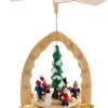 Brubaker Kerststallen> 1-Verdieping Houten Kerstpiramide - 30 Cm - Kerstboom Met Winterlandschap