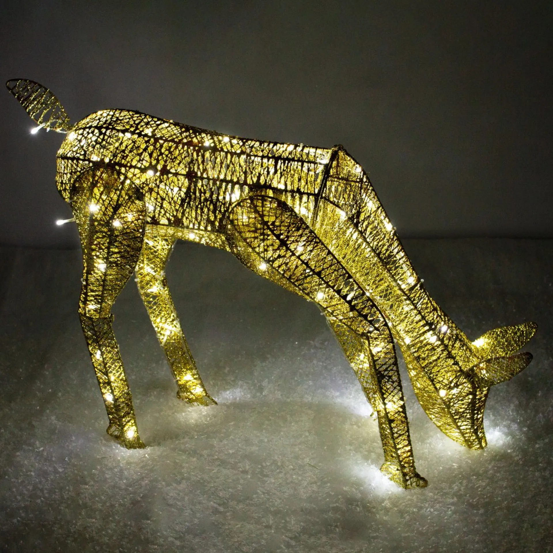 MonsterShop Bundel: Lichtgevend Rendier En Hert Verlichte Kerstfiguren - 12 Meter Lange Stroomsnoeren - Kerstdecoraties Kerst Versieringen Buiten Hot