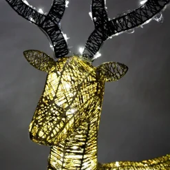 MonsterShop Bundel: Lichtgevend Rendier En Hert Verlichte Kerstfiguren - 12 Meter Lange Stroomsnoeren - Kerstdecoraties Kerst Versieringen Buiten Hot