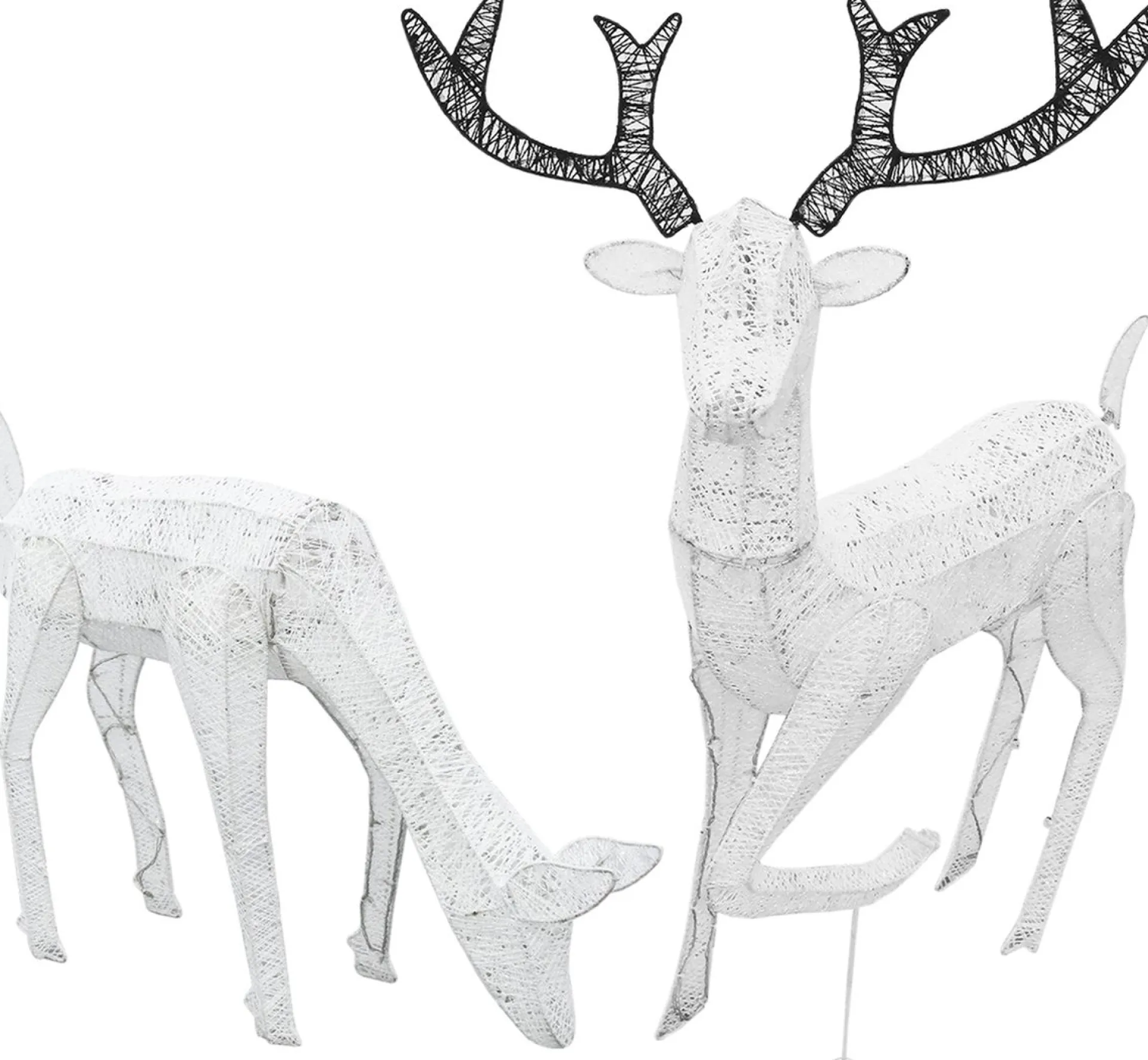 MonsterShop Bundel: Lichtgevend Rendier En Hert - Verlichte Kerstfiguren - 12 Meter Lange Stroomsnoeren - Gratis Bevestiginskits Flash Sale