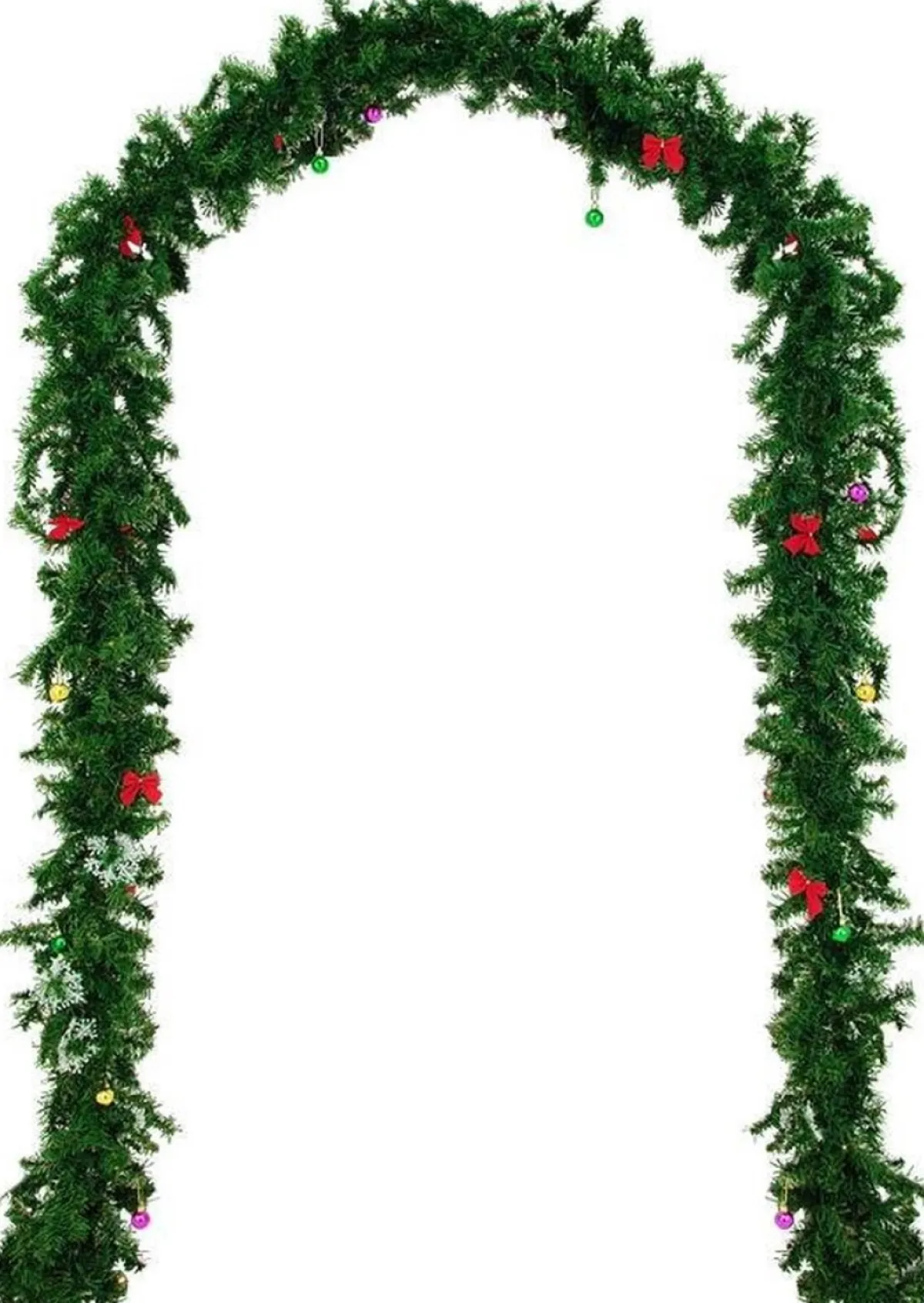 Casaria Guirlandes> Guirlande Kerstkrans - 5M Met Decoratie En 80 Led's