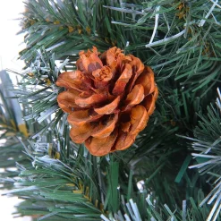 Merkloos Casaria Kerstboom 180Cm Pvc – Sneeuw Effect Denneappels - Groen-Wit Sale