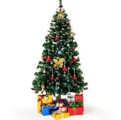 Merkloos Casaria Kerstboom 180Cm Pvc – Sneeuw Effect Denneappels - Groen-Wit Sale