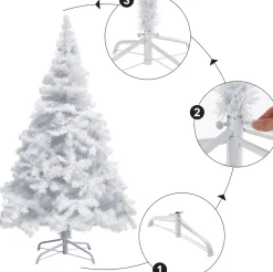 Casaria Kerstboom Pvc - Metalen Voet - 180 Cm Fashion