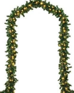 Casaria Guirlandes> Kerstguirlande - 10 M Incl. 5 M Stroomkabel - 100 Led