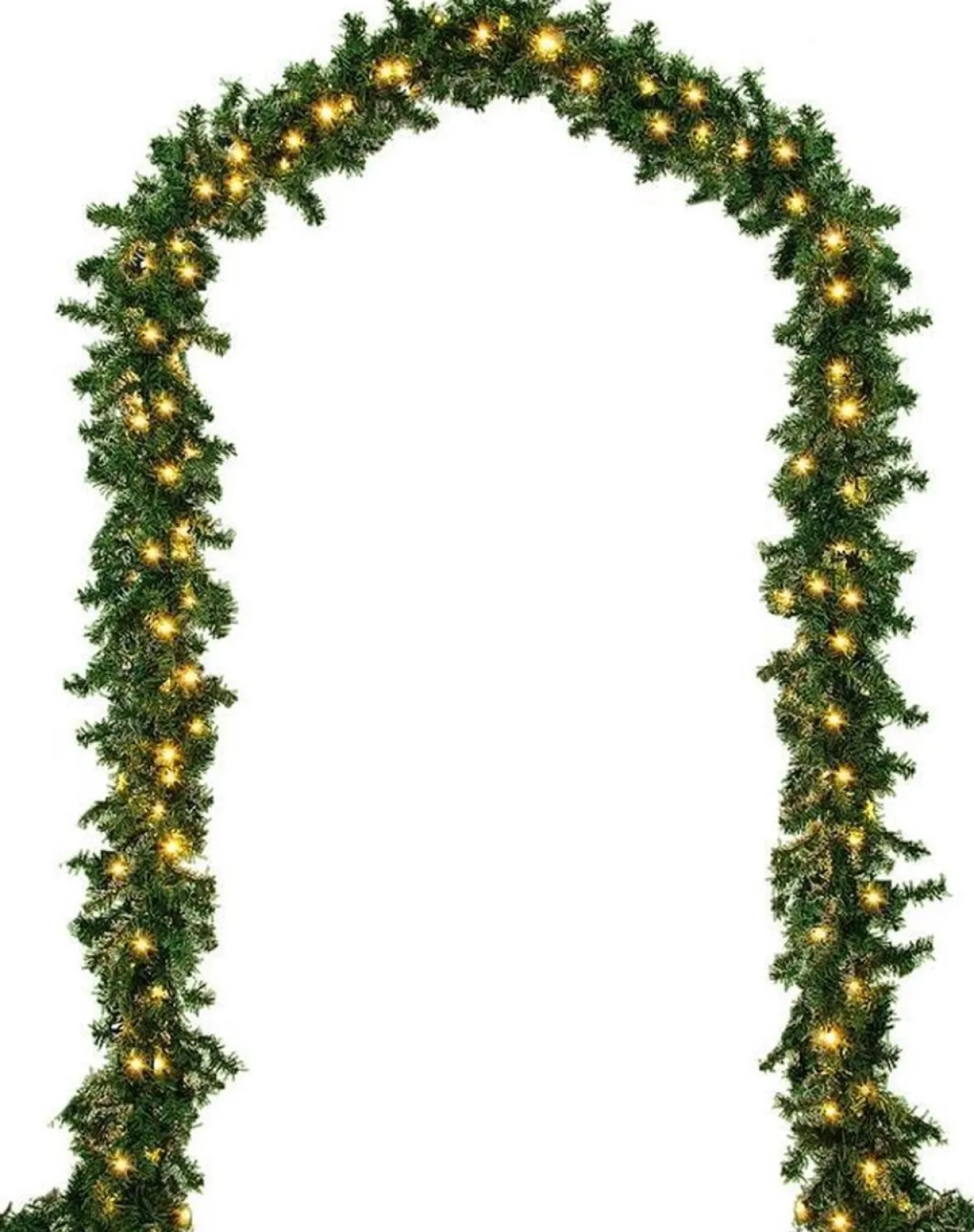 Casaria Guirlandes> Kerstguirlande - 10 M Incl. 5 M Stroomkabel - 100 Led