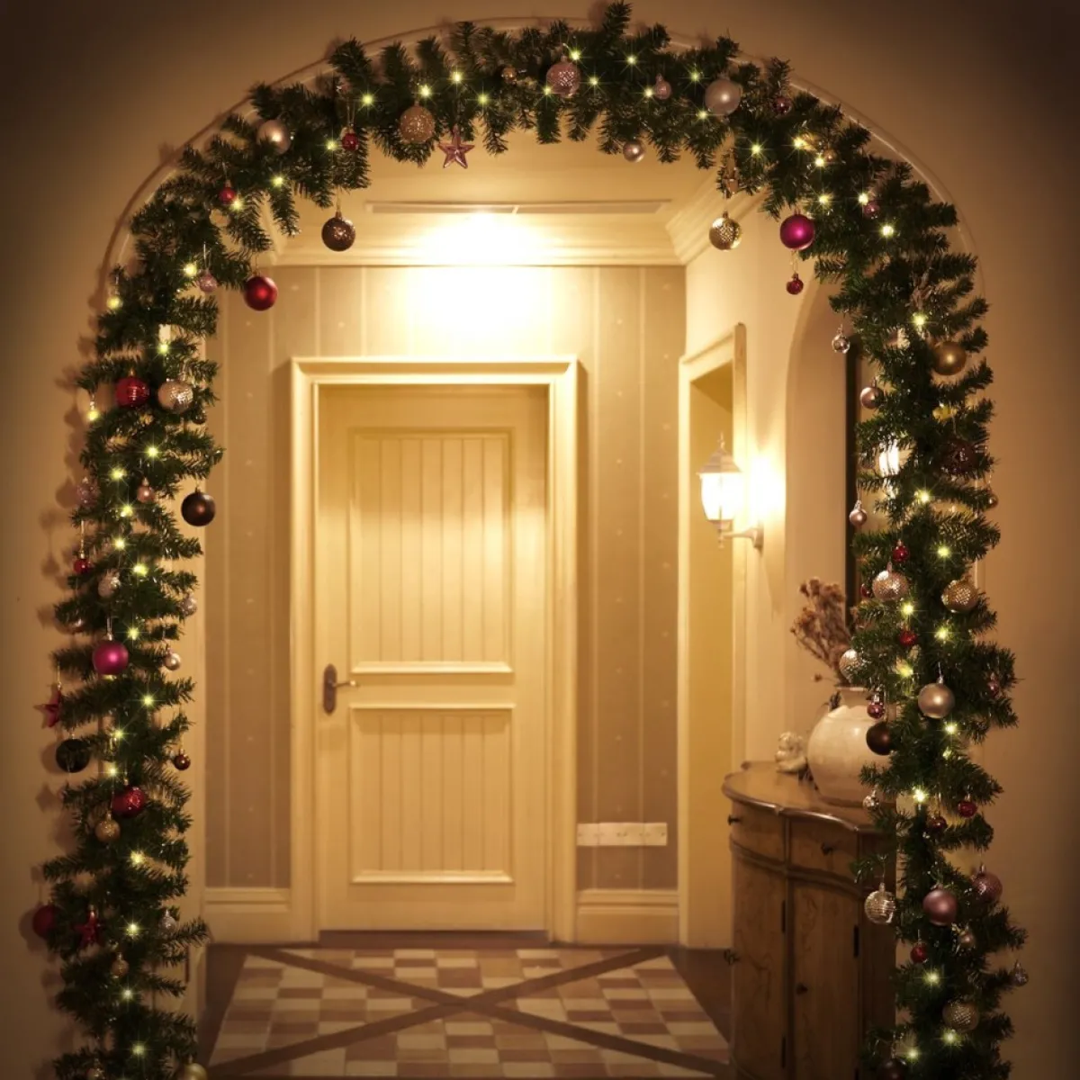 Casaria Guirlandes> Kerstguirlande - 10 M Incl. 5 M Stroomkabel - 100 Led