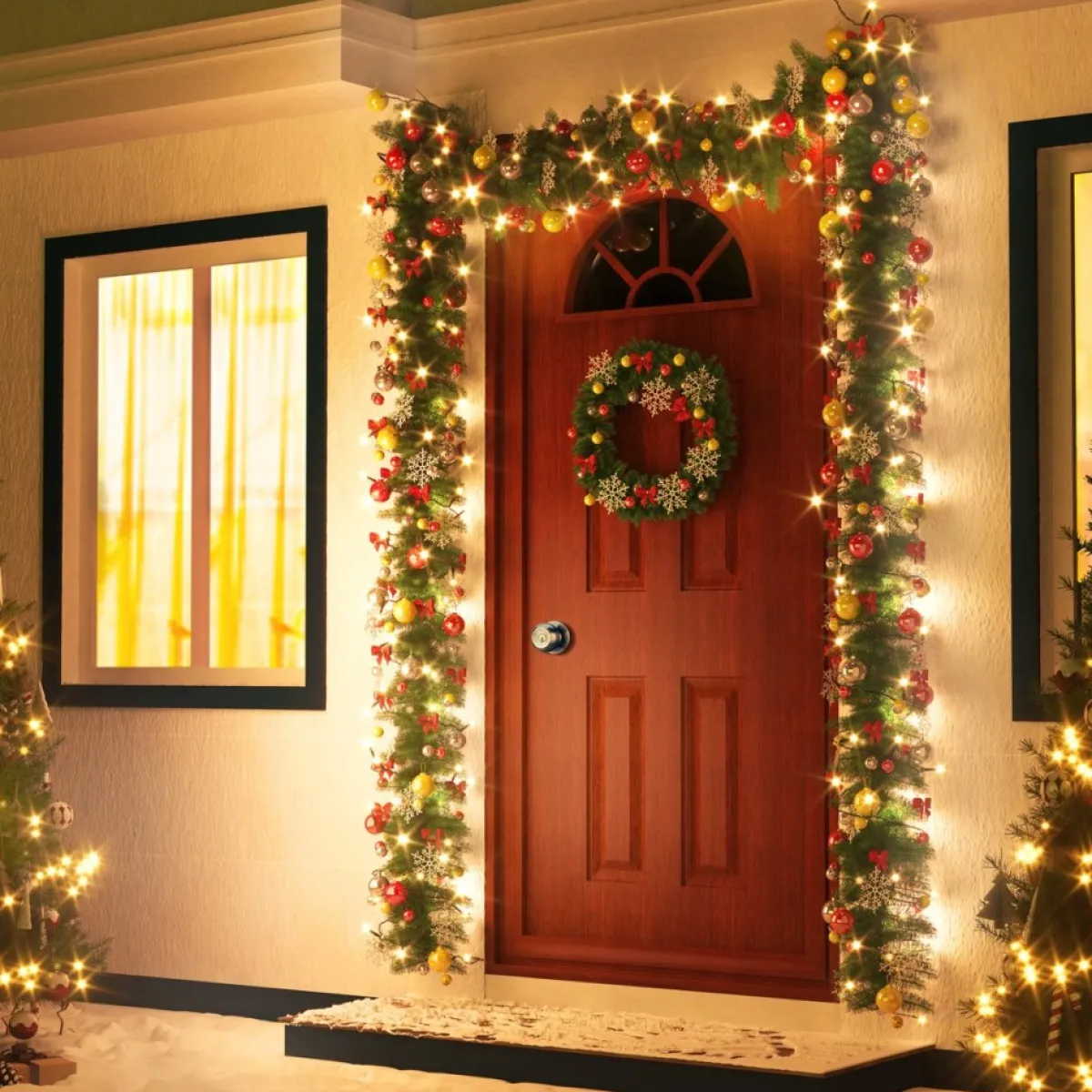 Casaria Guirlandes> Kerstguirlande - 10 M Incl. 5 M Stroomkabel - 100 Led