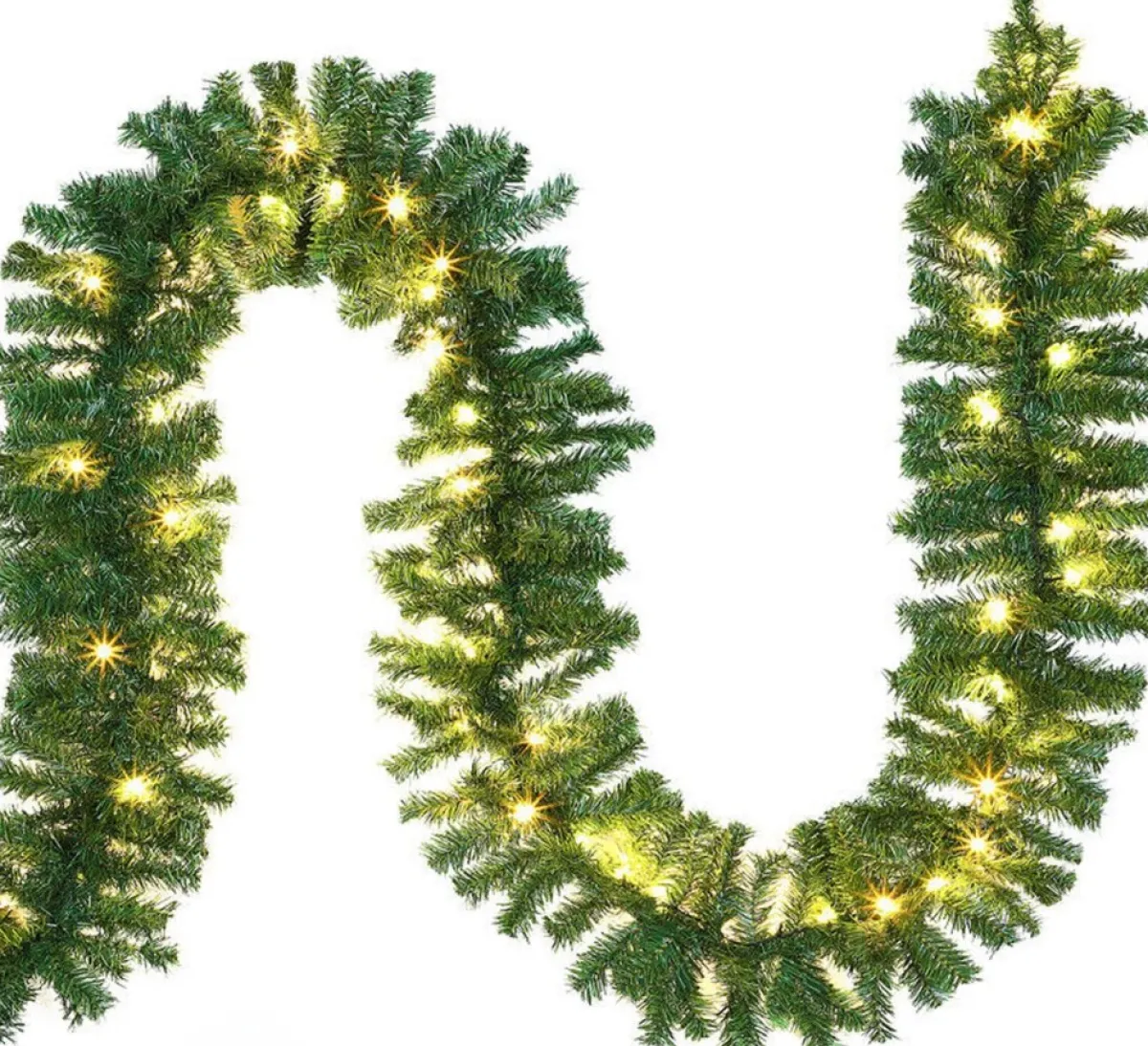 Casaria Guirlandes> Kerstguirlande - 10 M Incl. 5 M Stroomkabel - 100 Led