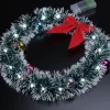 Casaria Kerstkransen> Kerstkrans 32Cm 20X Led Werkt Op Batterijen Deurkrans Kerstdeco Rood