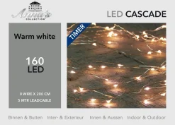 Anna's Collection Cascade Draadverlichting Zilver Met 160 Warm Witte Lampjes New