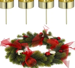 CEPEWA Kerststukjes>Cepawa Kaarsenhouders/Waxinelichthouders - 4 Stuks - Goud Voor In Een Kerststukje