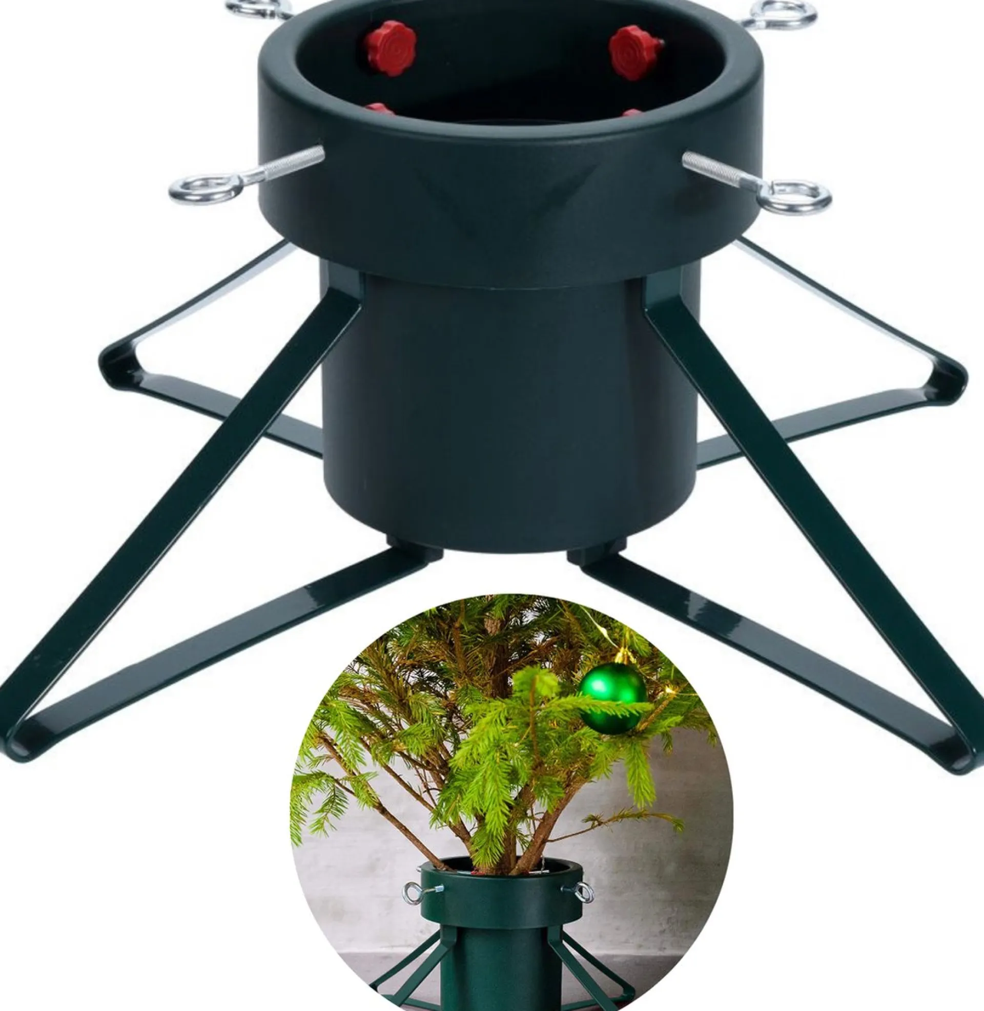 Cheqo ® Kerstboomstandaard Met Waterreservoir - Kerstboomvoet Voor Bomen Tot 2 Meter - Kerstboom Standaard - Kerstboom Voet - 1.8 Liter Fashion