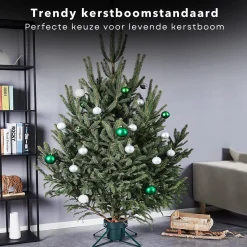 Cheqo ® Kerstboomstandaard Met Waterreservoir - Kerstboomvoet Voor Bomen Tot 2 Meter - Kerstboom Standaard - Kerstboom Voet - 1.8 Liter Fashion